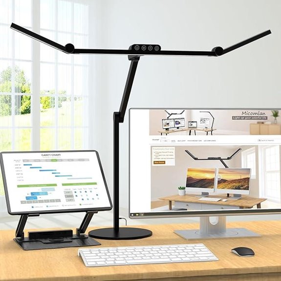 Micomlan Adjustable LED Desk Lamp with Atmosphere Lighting