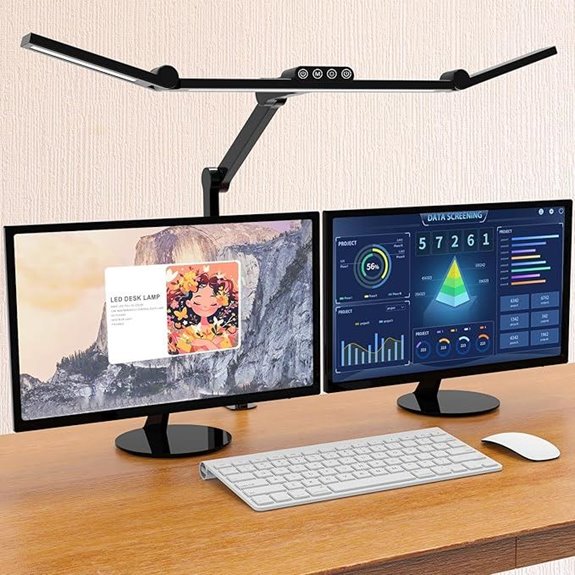 Micomlan LED Clamp Desk Lamp with Dimming