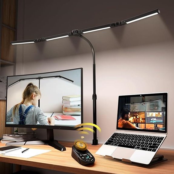 Adjustable LED Desk Lamp with Dimming and Modes