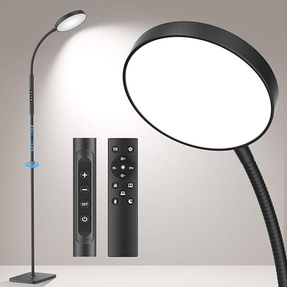 Adjustable LED Floor Lamp with Remote and Touch Control