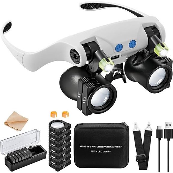 JARLINK LED Magnifying Glasses with Interchangeable Lenses