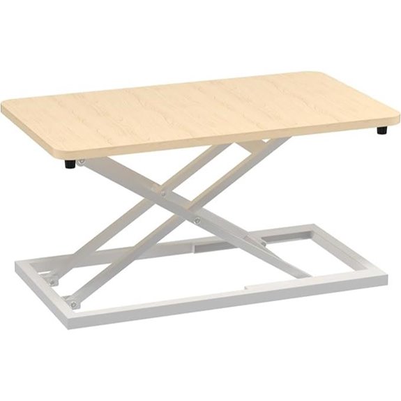 Decoholic Light Wood Adjustable Standing Desk Riser