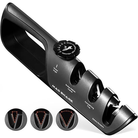 MAD SHARK Adjustable Manual Knife Sharpener
