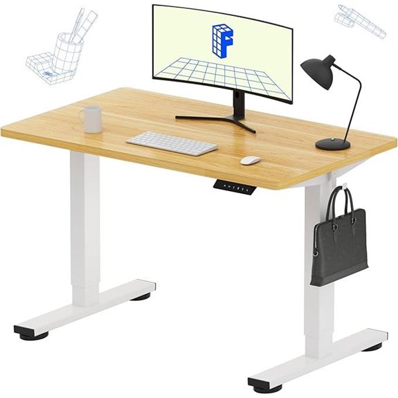 FLEXISPOT EN1 Adjustable Standing Desk Maple White