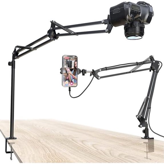 Overhead Camera Mount with Adjustable Stand and Clamp