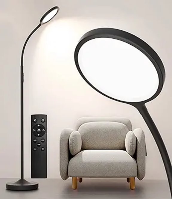 Luckystyle Dimmable LED Floor Lamp with Remote