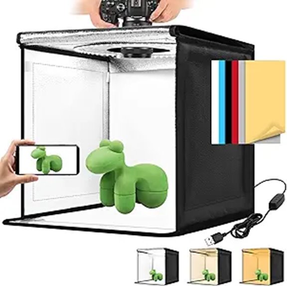 Photo Light Box with Dimmable RGB Backdrops