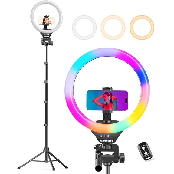 UBeesize 12 RGB Ring Light with Tripod