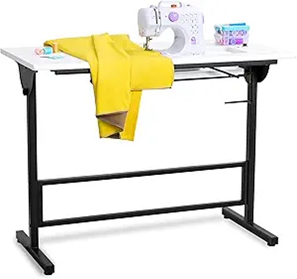 adjustable shelf sewing table