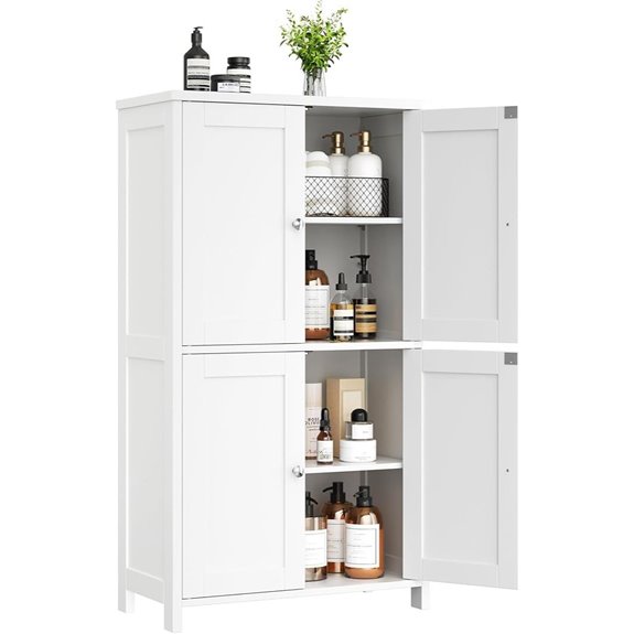 Shintenchi Bathroom Storage Cabinet with Adjustable Shelves