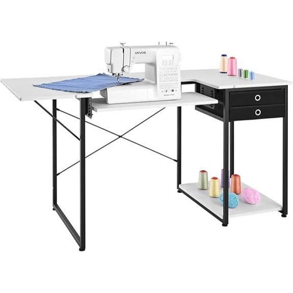 adjustable shelves sewing table
