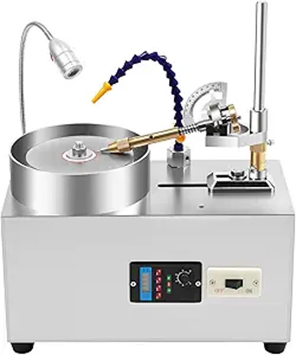 Gem Faceting Machine with Adjustable Speed and LED Light