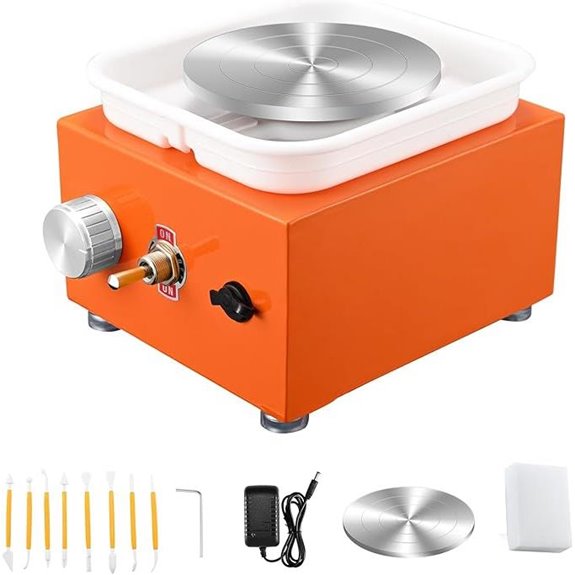 Mini Pottery Wheel Machine with Adjustable Speed