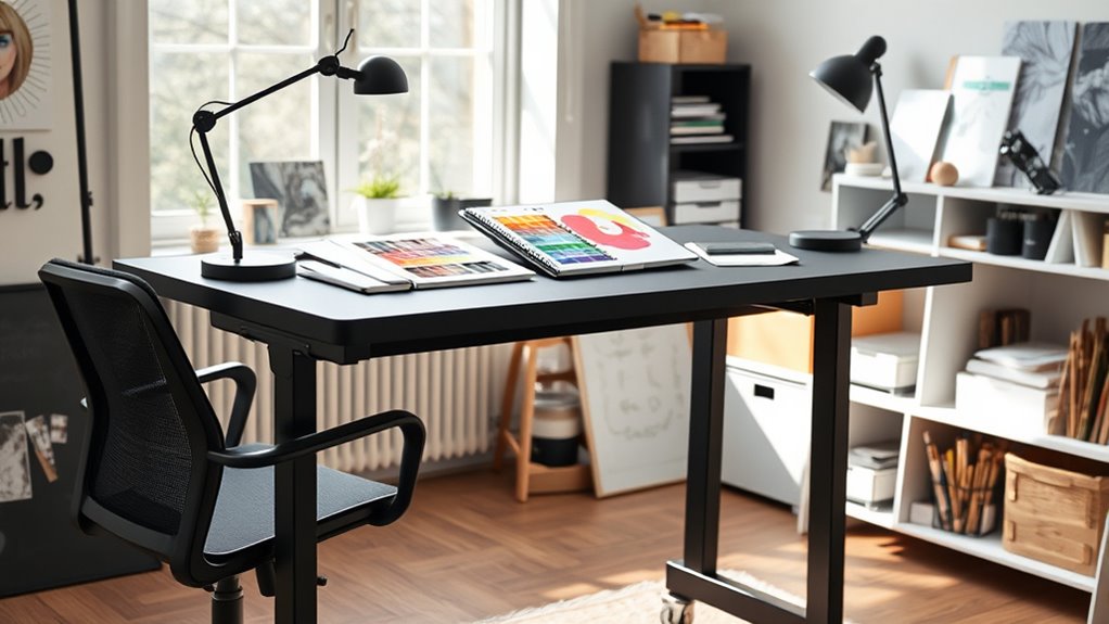 adjustable stable art workspace