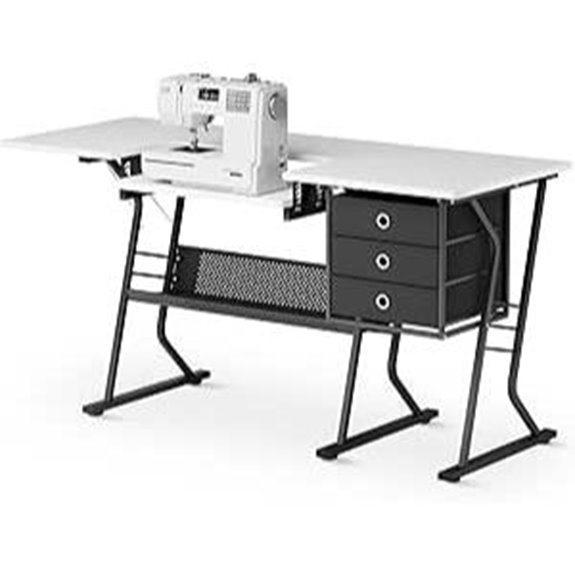 Magshion Sewing Table with Storage and Adjustable Shelf