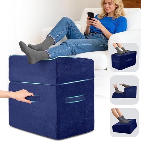 Adjustable Under Desk Foot Rest with Washable Cover