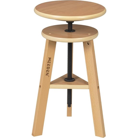 MEEDEN Adjustable Wooden Drafting Stool for Artists