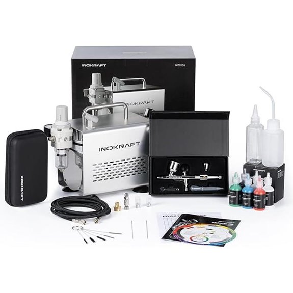 InoKraft Airbrush Kit with Compressor and Tips