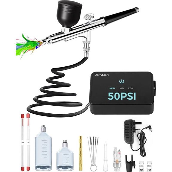 Airbrush Kit with Compressor Nozzles & Cleaning