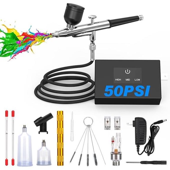 TURNRISE Airbrush Kit with Compressor & Nozzles