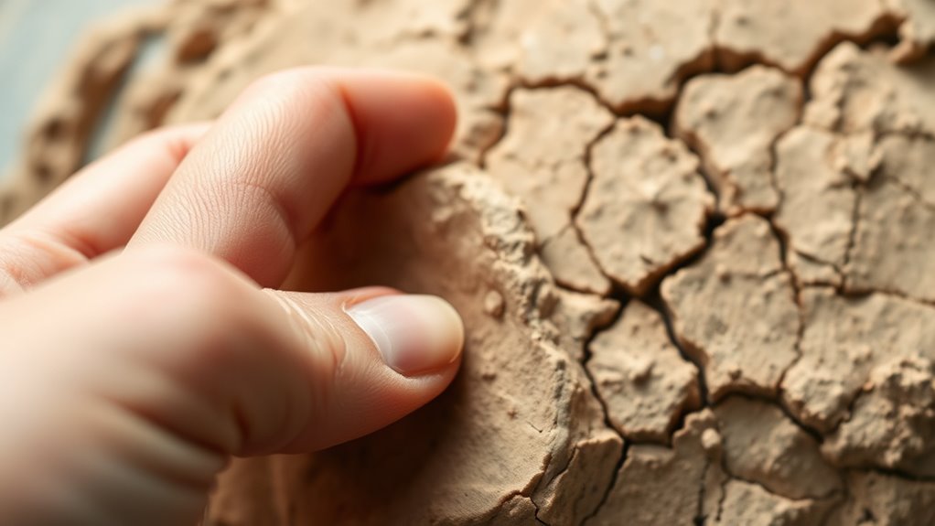 assess clay moisture by touch