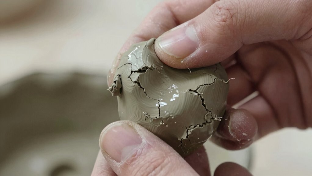 assess clay moisture consistency