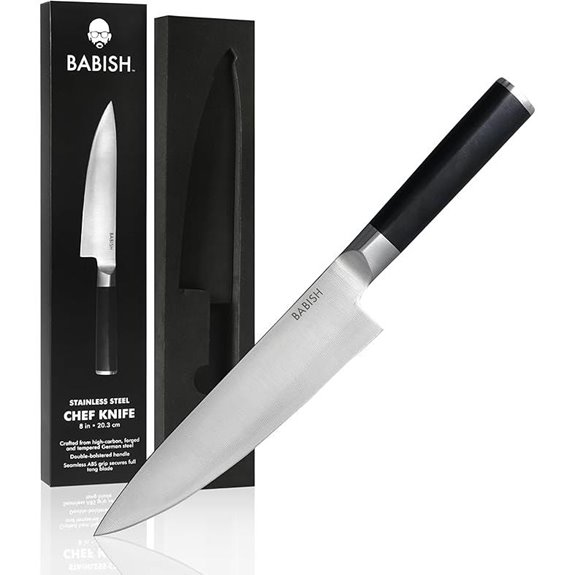 Babish 8-Inch German Chef Knife for Precise Slicing