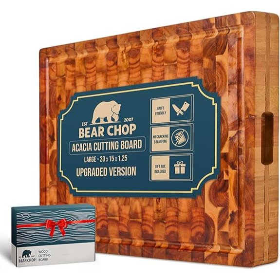 Bearchop Acacia Wood Cutting Board with Juice Groove