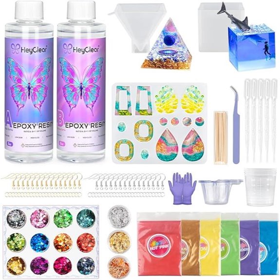 HeyClear Epoxy Resin Kit with Molds for Beginners