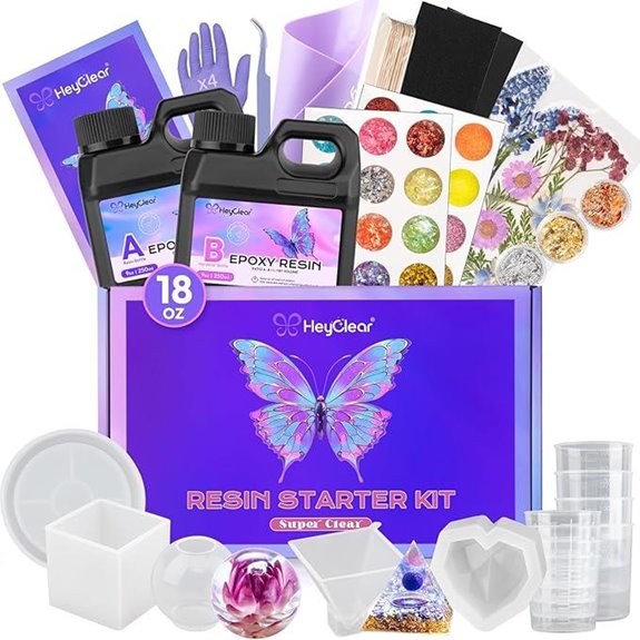 HeyClear Epoxy Resin Kit with Molds for Beginners