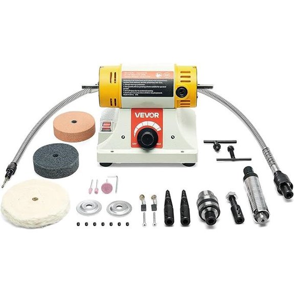 VEVOR Bench Buffer Polisher with 4 Cloth Wheel