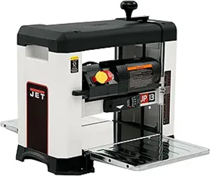 JET 13-Inch Benchtop Planer Helical Style 18/26 FPM 120V 1Ph (JWP-13BT)