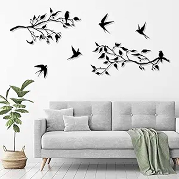 Large Bird Wall Art Decor for Balcony Garden