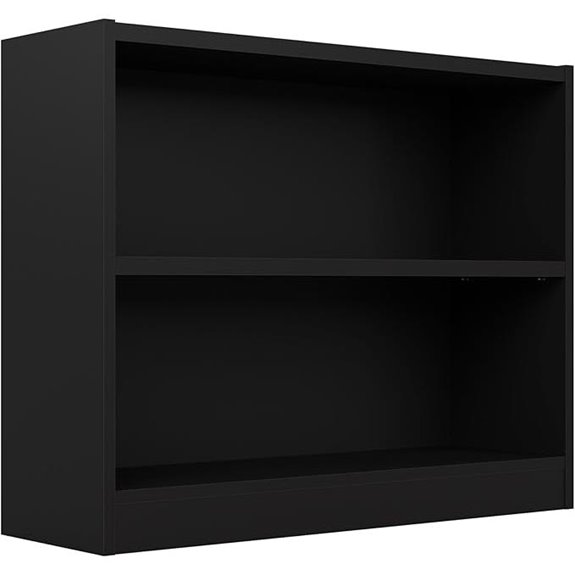 Bush Furniture Small 2-Shelf Bookcase in Black