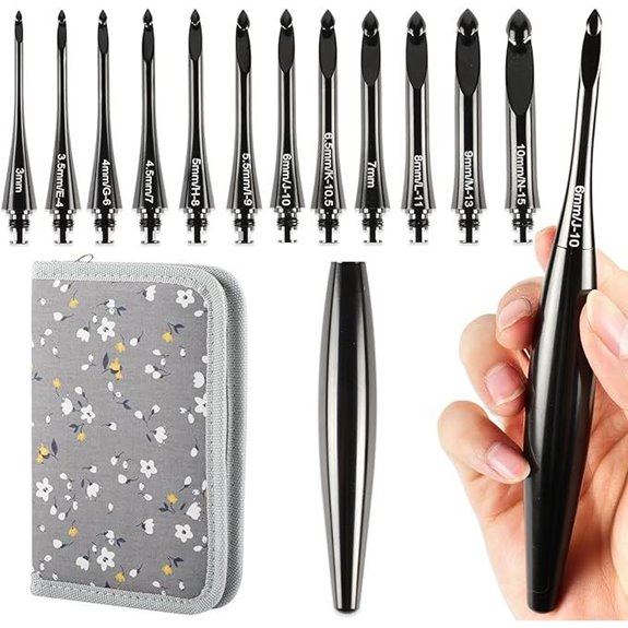 Svartur Crochet Hook Set with 12 Ergonomic Hooks
