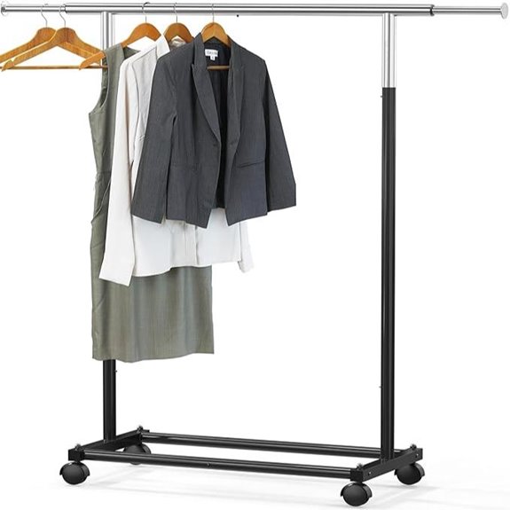 Simple Houseware Standard Rod Garment Rack Black