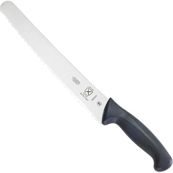 Mercer Millennia Black Bread Knife 10-Inch Wavy Edge