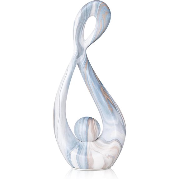 Blue Ceramic Abstract Table Centerpiece Decor