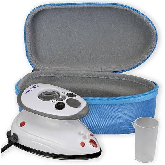 Quilted Bear Mini Travel Steam Iron (Blue)