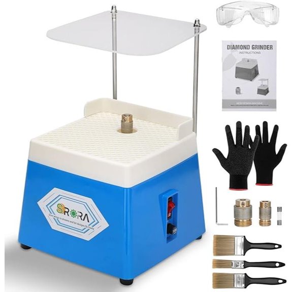 Stained Glass Grinder Kit with Diamond Bits (Blue)