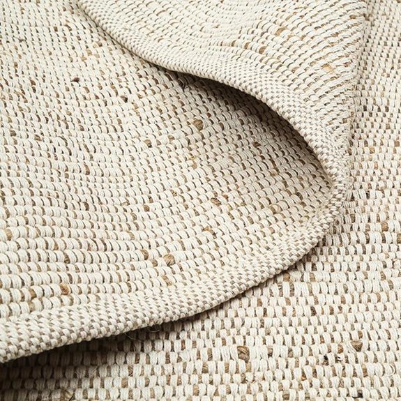 Boho 9x12 Jute Cotton Area Rug