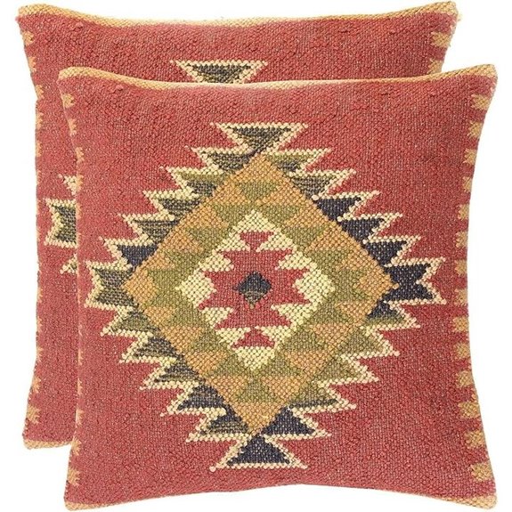 Boho Wool Jute Cushion Cover (Set of 2)