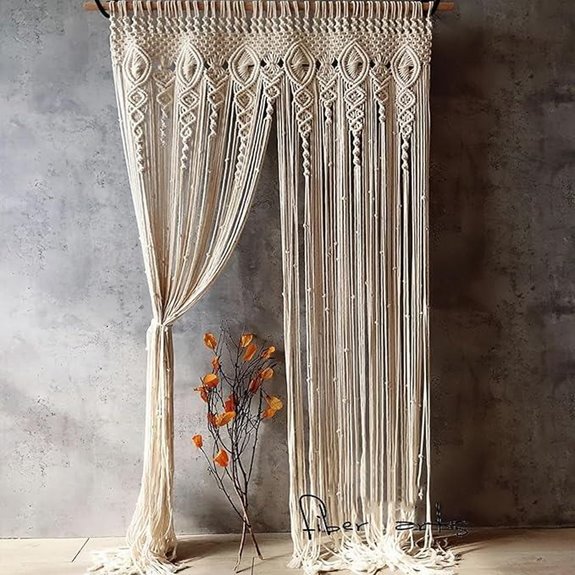 Boho Macrame Curtain Wall Hanging (40x80)