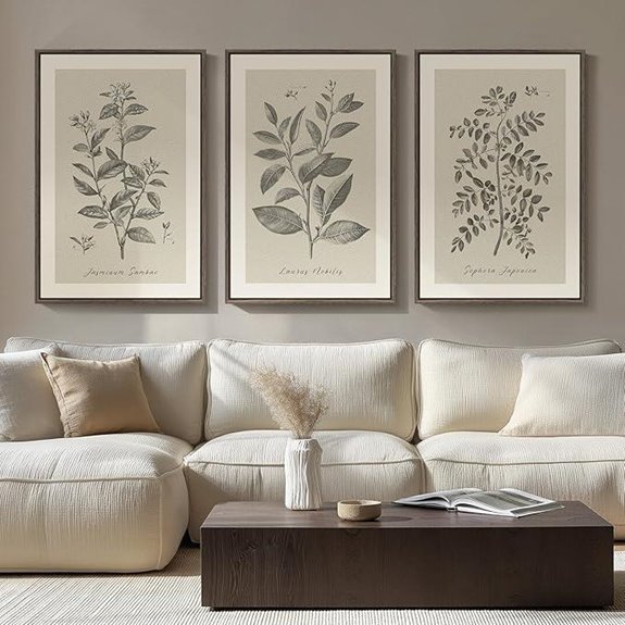 Botanical Wall Art 3-Piece Canvas Prints 20x30