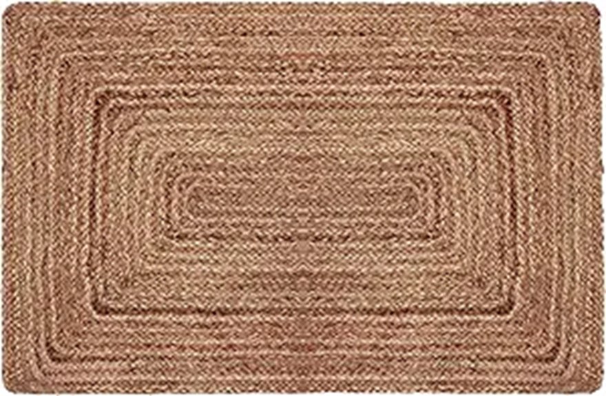 Cotton Craft Jute Rug Braided Reversible 22x34