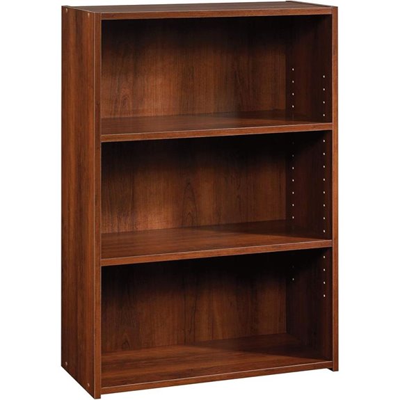 Sauder Beginnings 3-Shelf Bookcase in Brook Cherry