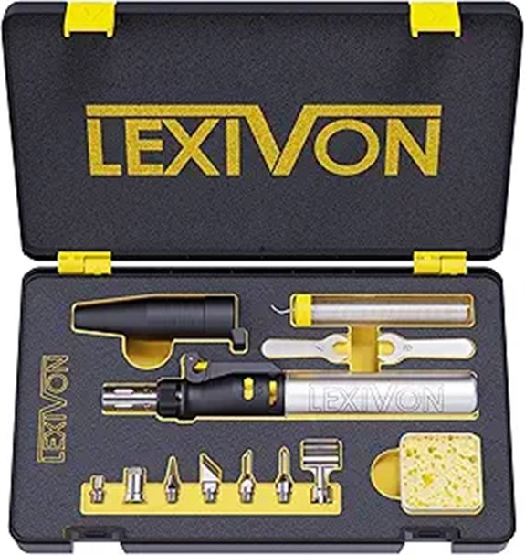 LEXIVON Butane Soldering Iron Kit with 7 Tips