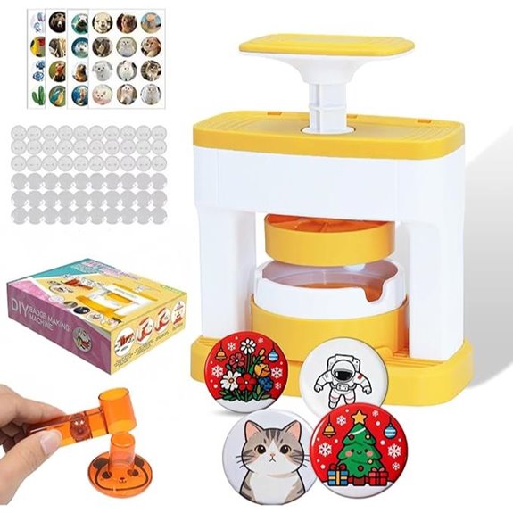 Button Maker Machine with Badge Parts and Cutter
