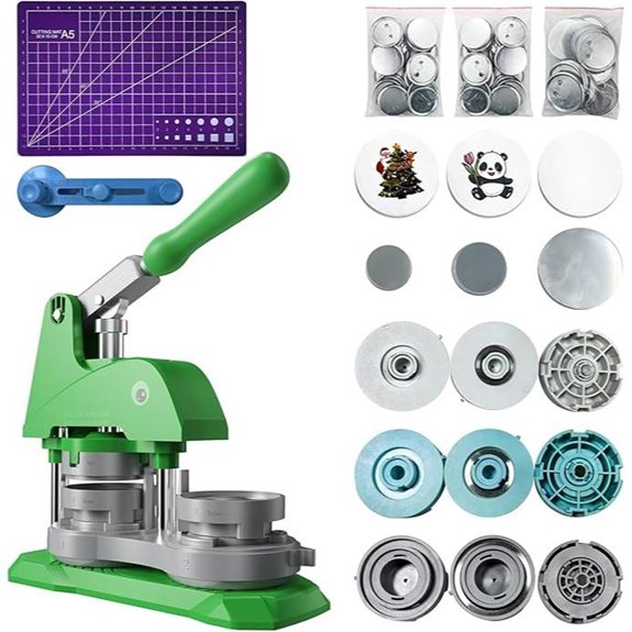 Button Maker Machine with 300 Sets and Circle Cutter
