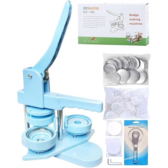 Button Maker Machine Kit with Button Parts & Cutter